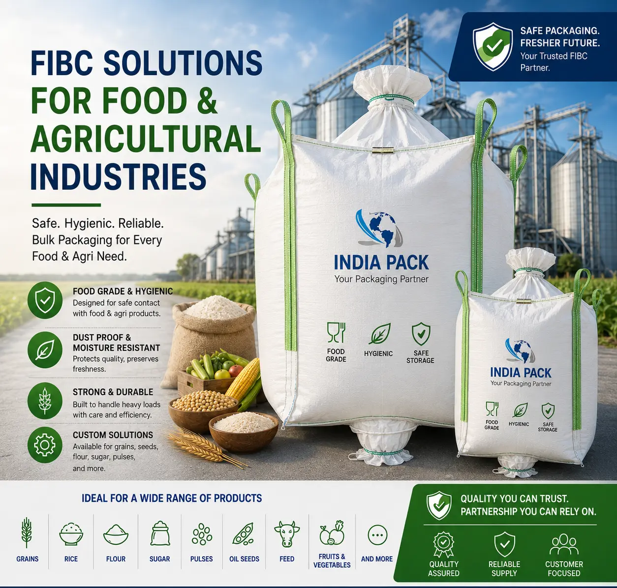 India Pack- Food and Agriculture FIBC | Jumbo Bags